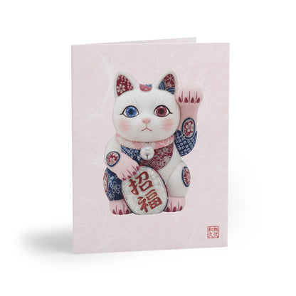 Shin-Maneki neko Modern Kimekomi Decor Style Premium Greeting Cards (8,16.24pcs) - Beckon Health and Happiness, Postcards MS2P | MU-NI Japan