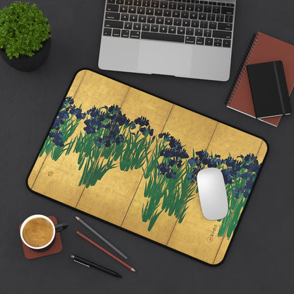 Ogata Korin Irises -  Screen Art Desk Mat - 3sizes, Gaming Mouse Pad | RHC 072 MU-NI Japan