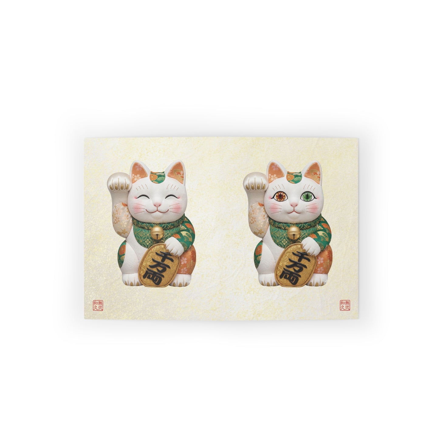 Shin-Maneki neko Modern Kimekomi Decor Style Premium Greeting Cards (8,16.24pcs) - Beckon Wealth and Prosperity Postcards MK2P | MU-NI Japan