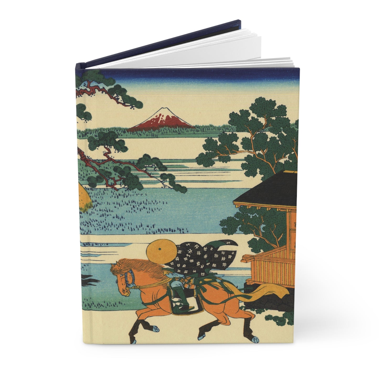 Hokusai Village of Sekiya Sumida River Mount Fuji Ukiyo-e Hardcover Journal Matte - Vintage Japanese Art Notebook | RHC 005 MU-NI Japan