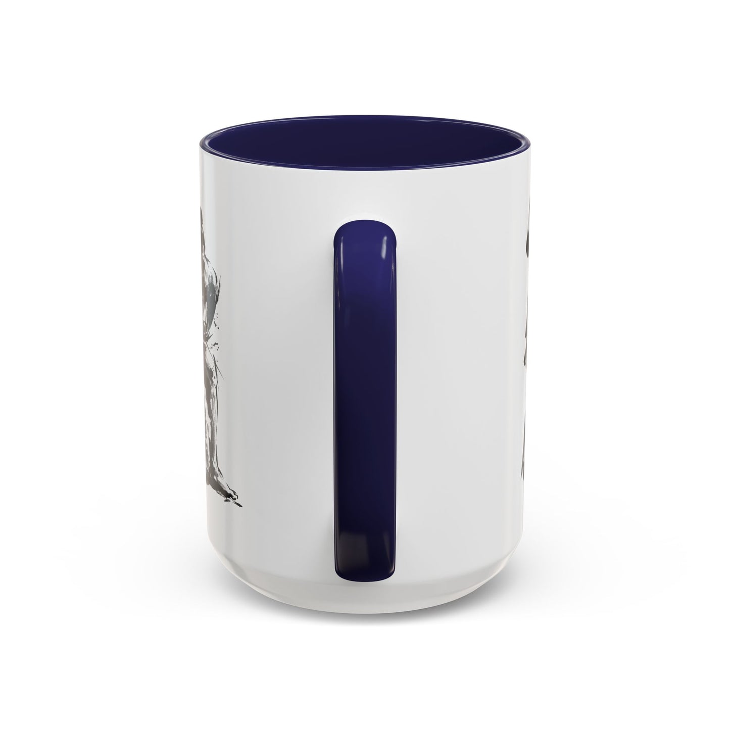 Sumo Wrestler Yokozuna Spirit Large Coffee Mug - Japanese Kanji Calligraphy Art Cup, Zen Aesthetic 15oz Japandi Gift SY1M | MU-NI Japan