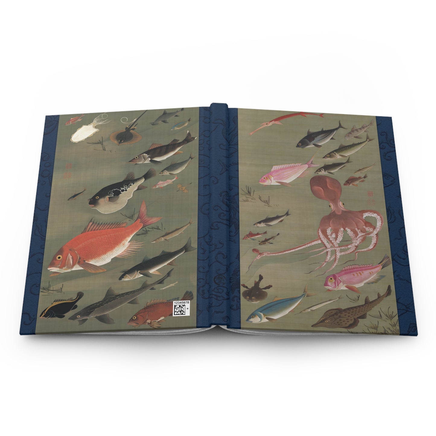 Ito Jakuchu Colorful Fish Ukiyo-e Hardcover Journal Matte - Vintage Japanese Fine Art Notebook Writing Diary | RHC 024 MU-NI Japan