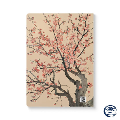 Japanese Calico Cat Cherry Blossom Softcover Journal | MU-NI Japan