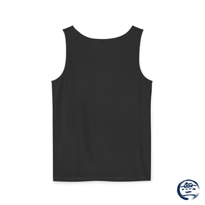 Japanese Kanji Love Tank Top, Naoe Kanetsugu Samurai Crest Minimalist Graphic Sleeveless Shirt | MU-NI Japan