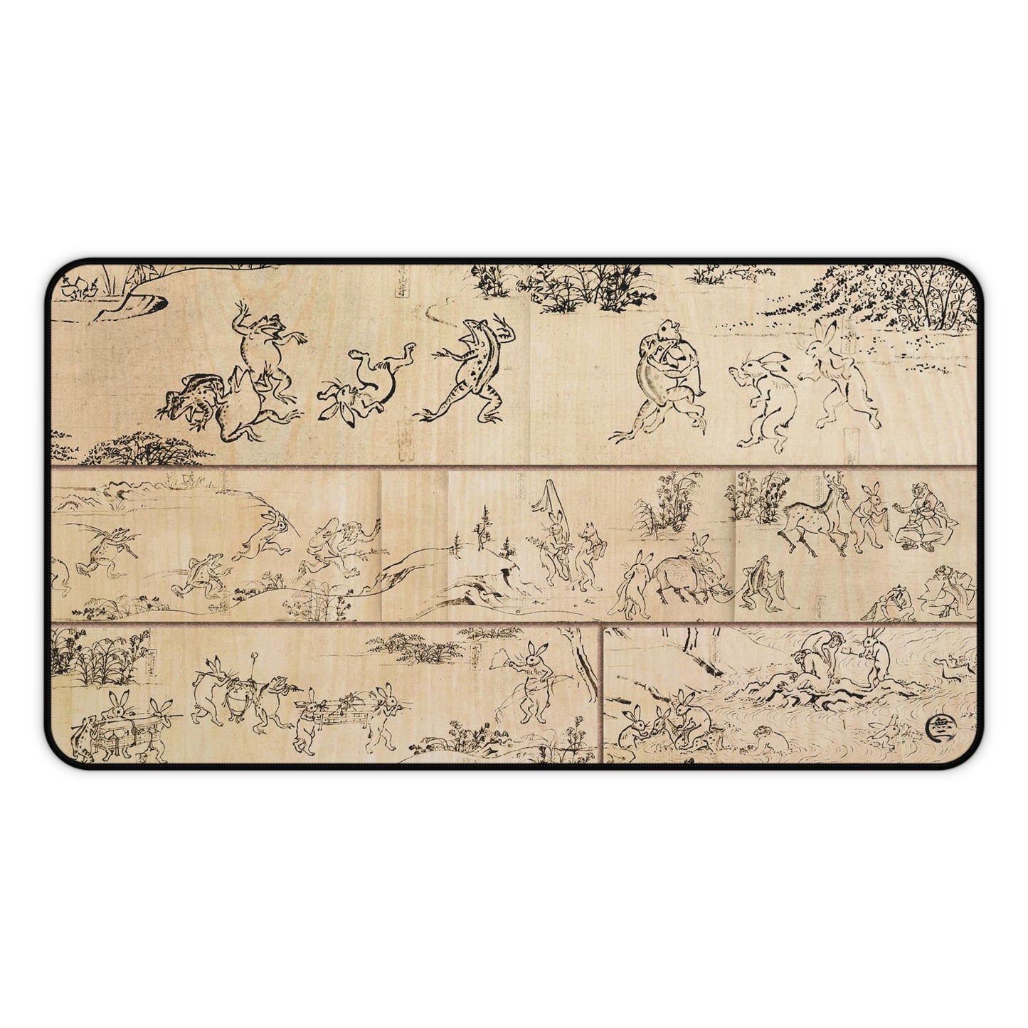 Choju-giga Desk Mat - Wood Grain Style Print Large Mousepad | RHC MU-NI Japan