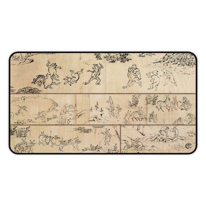 Choju-giga Desk Mat - Wood Grain Style Print Large Mousepad | RHC MU-NI Japan