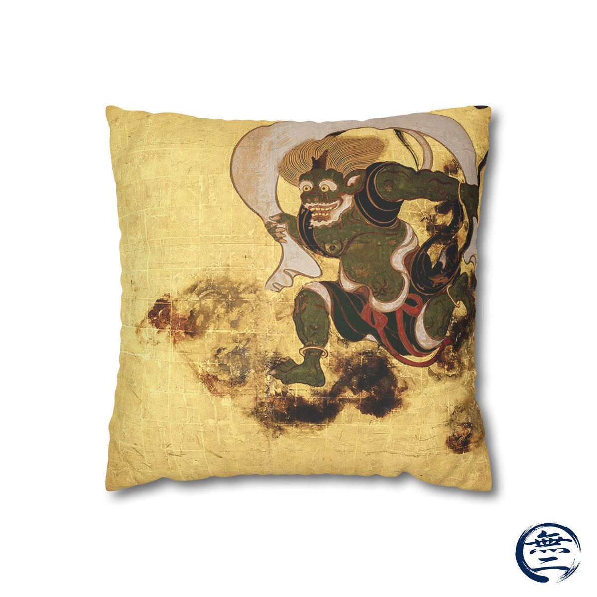 Tawaraya Sotatsu Fajin Raijin Faux Suede Pillow Case | RHC MU-NI Japan