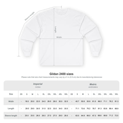 Minimalist Samurai Silhouette Unisex Ultra Cotton Long Sleeve Tee | "The One and Only" Shodo (Japanese Kanji Calligraphy) SR2Q | MU-NI Japan