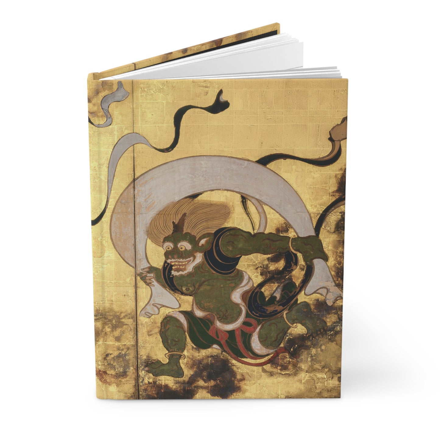 Tawaraya Sotatsu Fujin Raijin Japanese Art Hardcover Journal Matte - Vintage Gold Zen Gods Notebook | RHC 023 MU-NI Japan