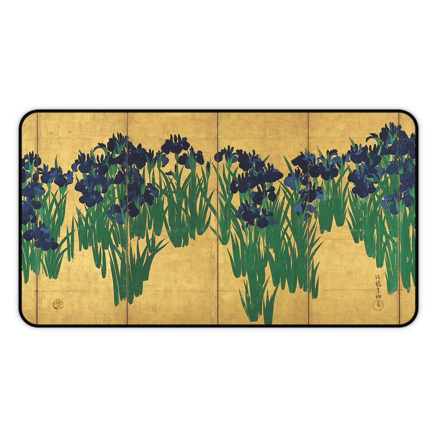Ogata Korin's Irises Screen Art Desk Mat - 3sizes, Gaming Mouse Pad | RHC 072 MU-NI Japan