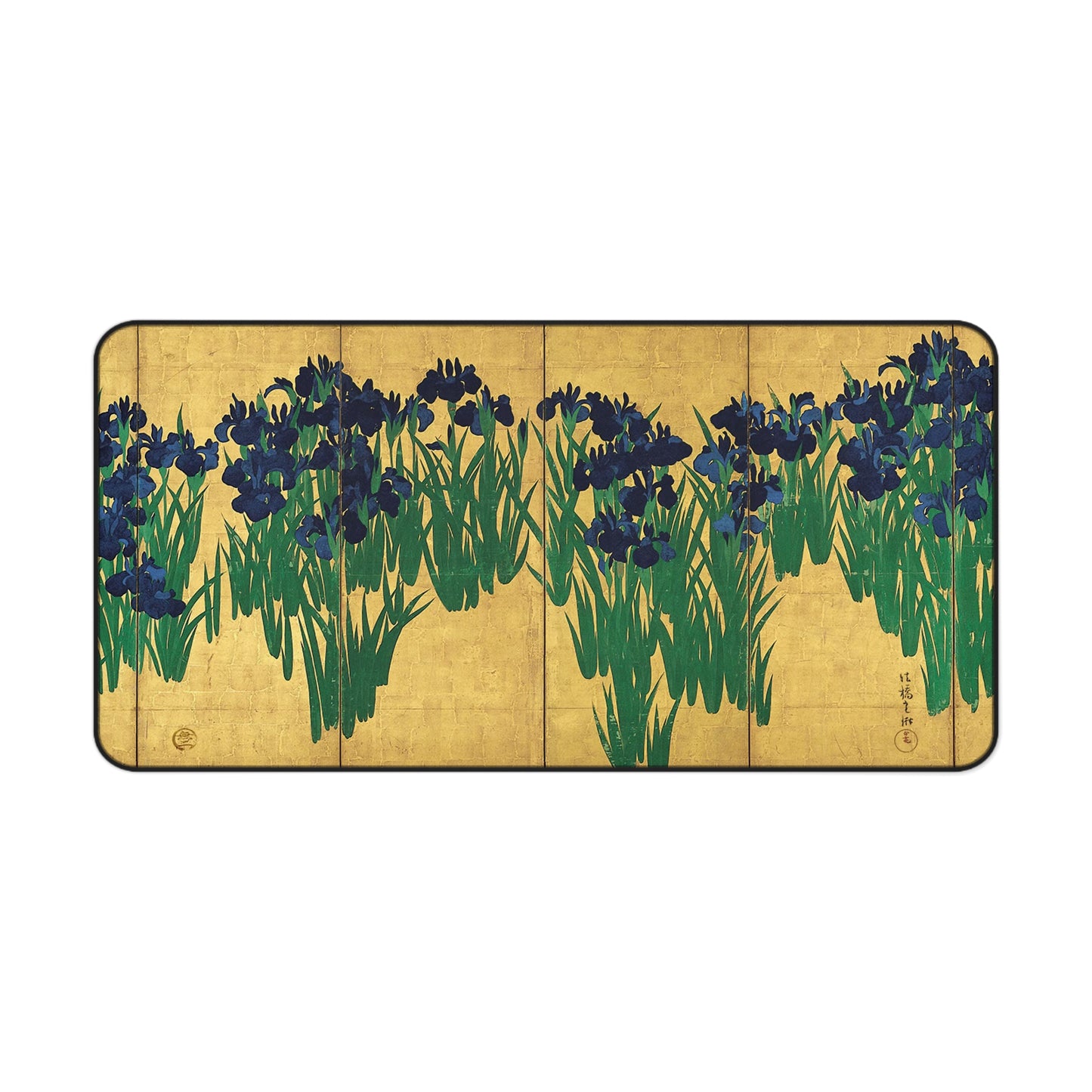 Ogata Korin's Irises Screen Art Desk Mat - 3sizes, Gaming Mouse Pad | RHC 072 MU-NI Japan
