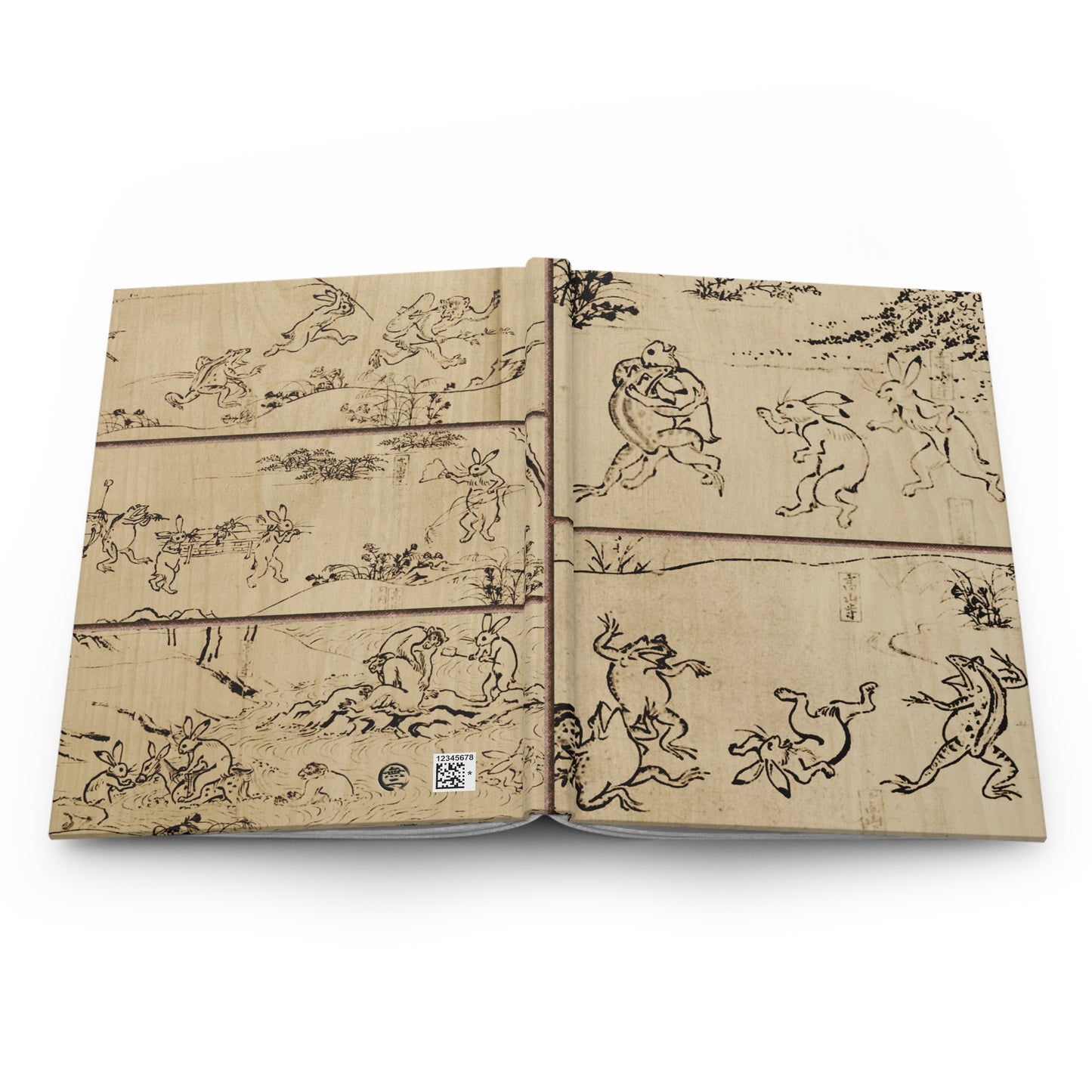 Choju-giga Frolicking Animals Japanese Art Hardcover Journal Matte Wood Texture Edition - Ancient Manga  Notebook | RHC 102 MU-NI Japan