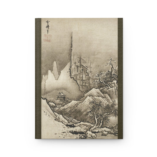 Sesshu Autumn & Winter Landscape Hardcover Journal Matte - Zen Japanese Ink Art National Treasure Notebook | RHC 009 MU-NI Japan