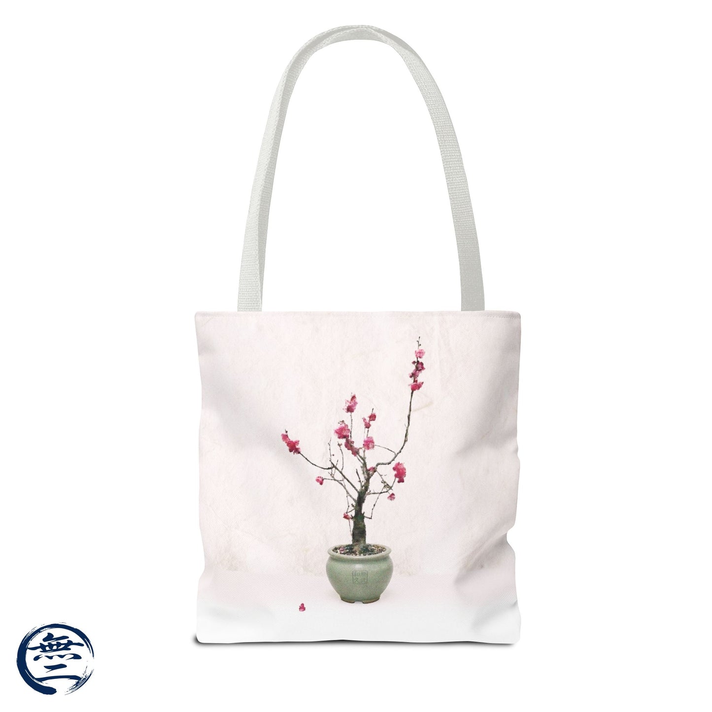 Japanese Red Plum Bonsai Tote Bag - Zen Aesthetic All-Over Print Handbag, Abstract Japandi Art Spring Floral Gift PL1D | MU-NI Japan