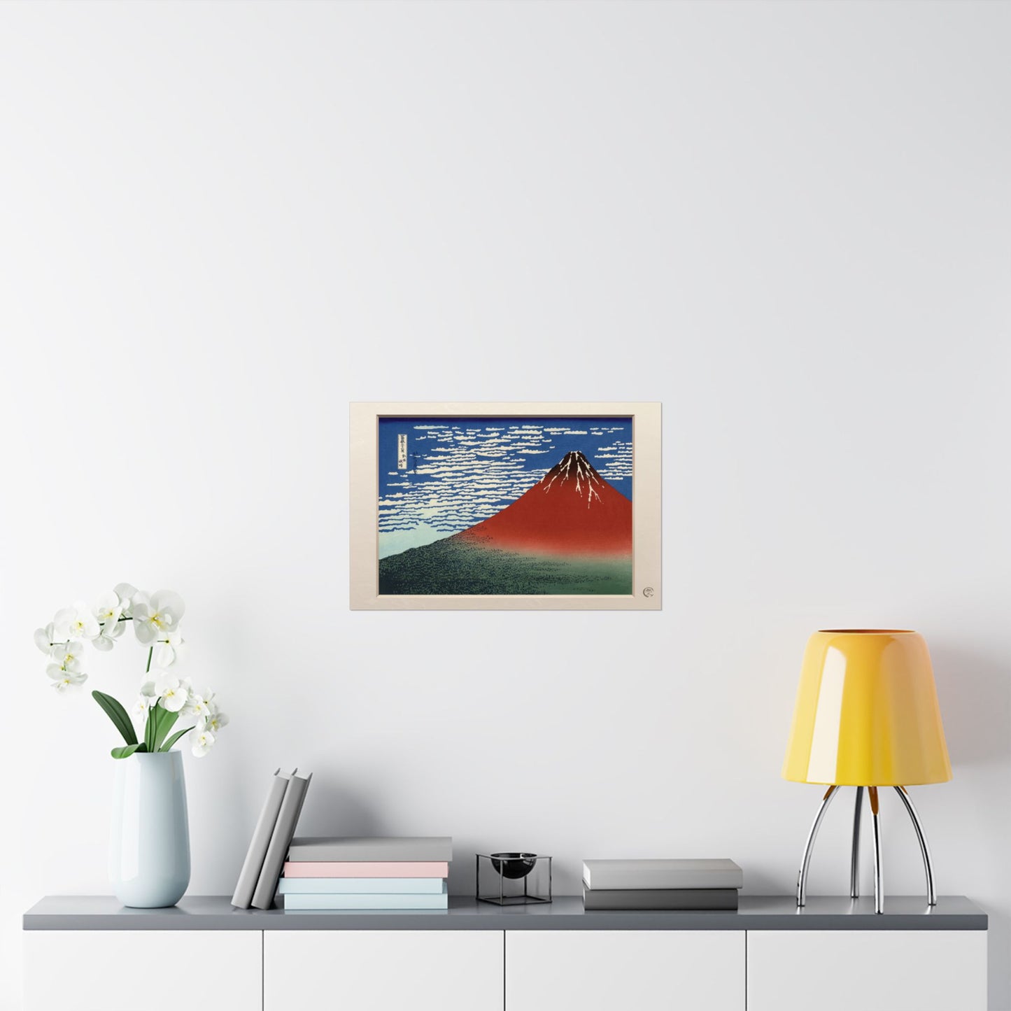 Hokusai Red Fuji Wall Art Poster - Fine Wind Clear Morning Ukiyo-e Woodblock Print  | RHC MU-NI Japan