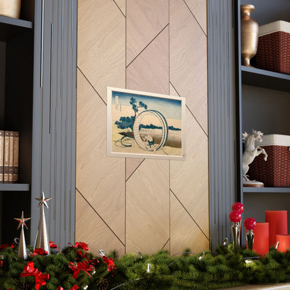 Hokusai Bishu Fujimihara Wooden Tub Mount Fuji Ukiyo-e Poster - Art Print with 3D Effect Frame | RHC MU-NI Japan
