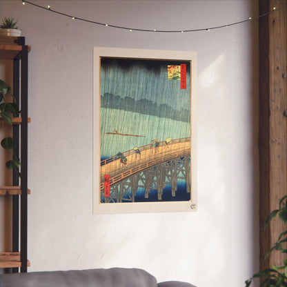 Hiroshige | Sudden Shower over Shin-Ohashi Bridge Art Print - The Fifty-Three Stations of the Tokaido, Ukiyo-e Poster | RHC MU-NI Japan